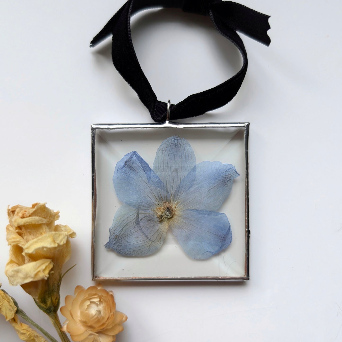 Light Blue Delphinium Ornament