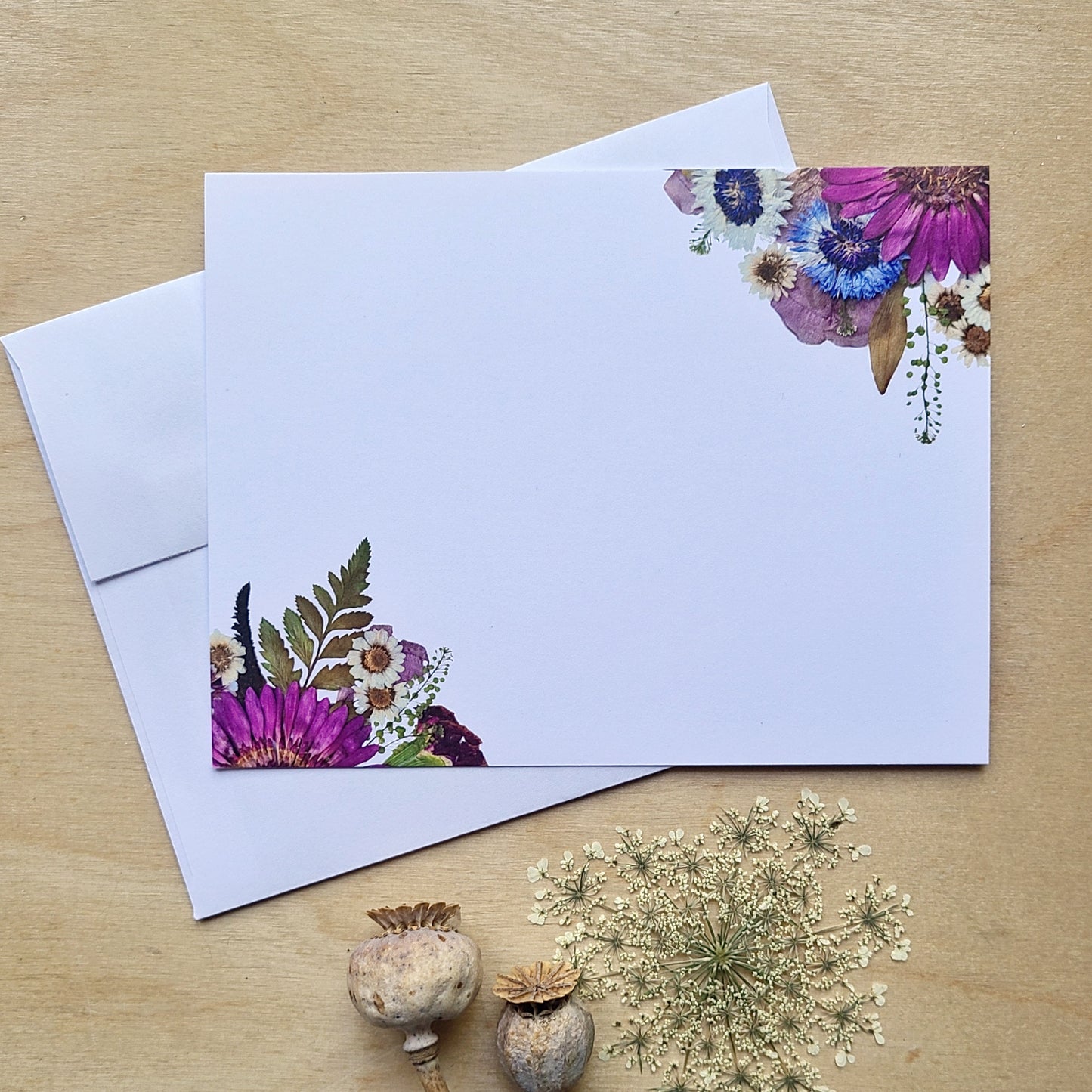 Pressed Flower Note Cards